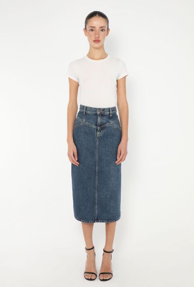 Céline 2021 High-Waisted Denim Skirt - 1