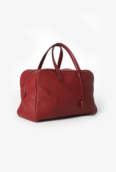 Hermès Red Clemence Victoria 40 - 2 Hermès Red Clemence Victoria 40 - 2