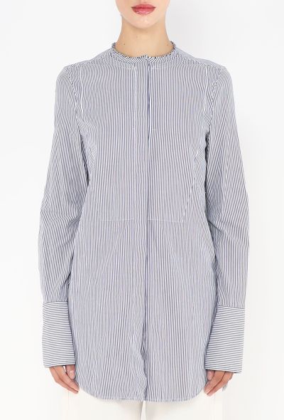 Céline Pinstripe Bib Tunic Shirt - 1 Céline Pinstripe Bib Tunic Shirt - 1