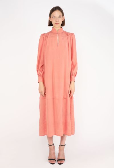 Chloé Vintage Belted Jacquard Silk Dress - 2