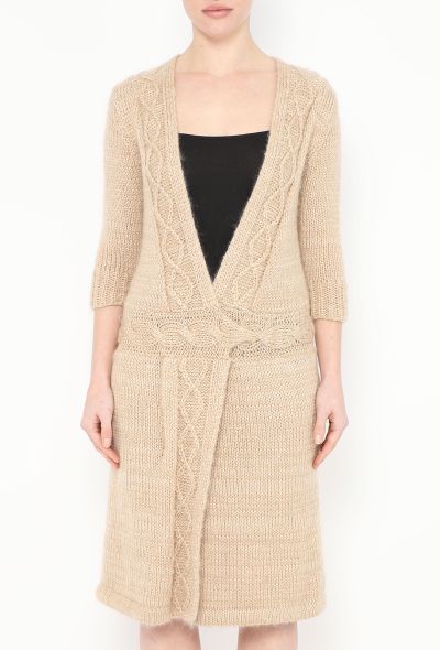 Rodarte Cable-Knit Wrap Dress - 2 Rodarte Cable-Knit Wrap Dress - 2