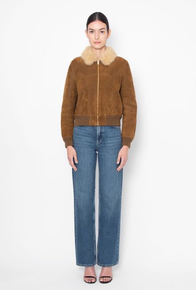 Céline 2020 Suede Shearling Bomber Jacket - 2 Céline 2020 Suede Shearling Bomber Jacket - 2