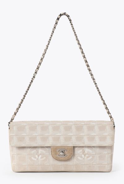 Chanel East West Chocolate Bar Flap Bag - 1 Chanel East West Chocolate Bar Flap Bag - 1