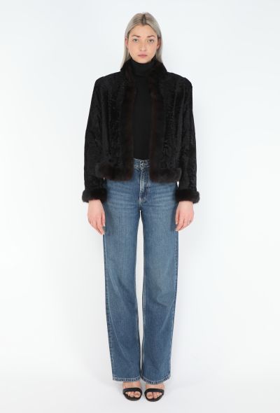 Saint Laurent ULTRA RARE Late '70s Astrakhan Fur Jacket - 2