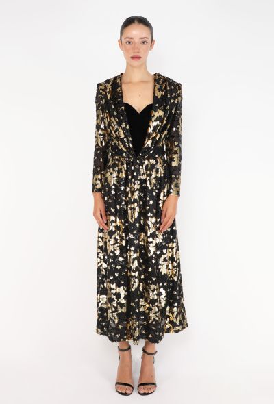 Givenchy Vintage Brocade Velvet Bustier Dress - 1
