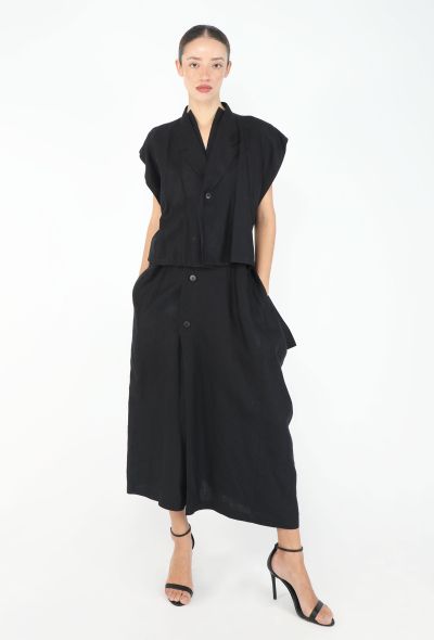 Yohji Yamamoto '80s Trompe l'Œil Linen Vest Dress - 2