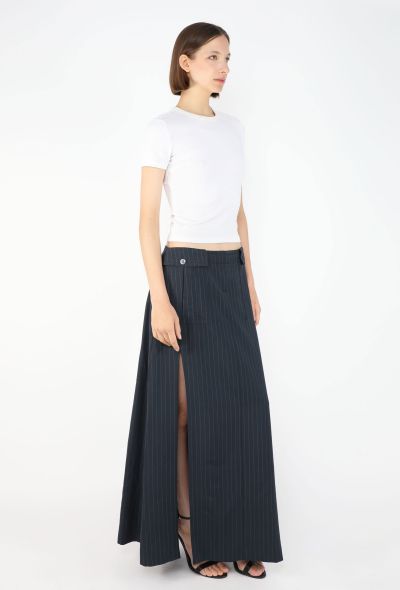 Gucci 1996 Pinstripe Maxi Skirt Ensemble - 2