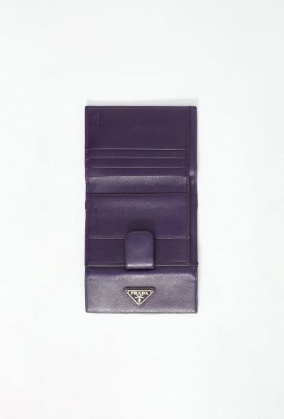Prada Uva Saffiano Flap Wallet - 2