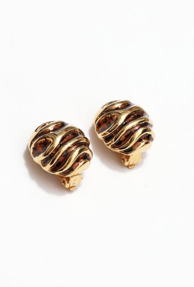                             Goldtone Clip Earrings - 2