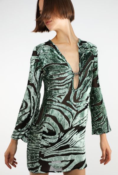 Gucci Plunging Velvet Dévoré Dress, S/S 1996 - 1