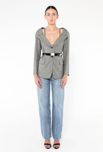 Prada Belted Décolleté Blazer - 2