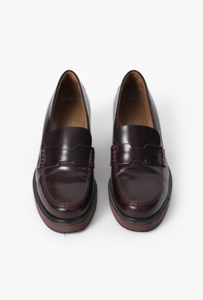 Hermès Newark Aubergine Loafers - 2