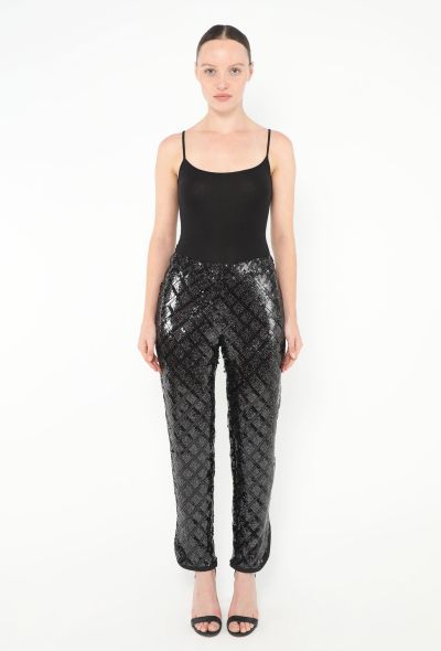 Chanel 2004 Quilted Sequin Silk Pants - 1