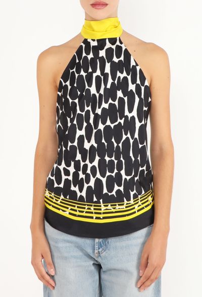 Gucci Silk Open-Back Foulard Top - 1