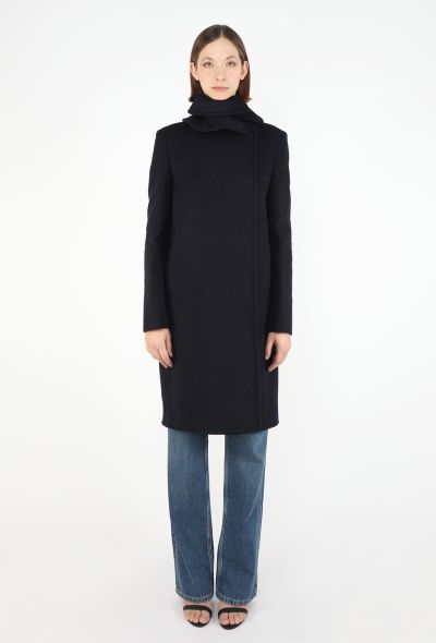 Loewe 2023 Naval Collar Wool Coat - 1