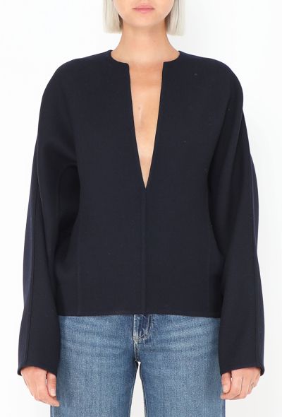 Céline Pre-Fall 2015 Plunging Twill Top - 1