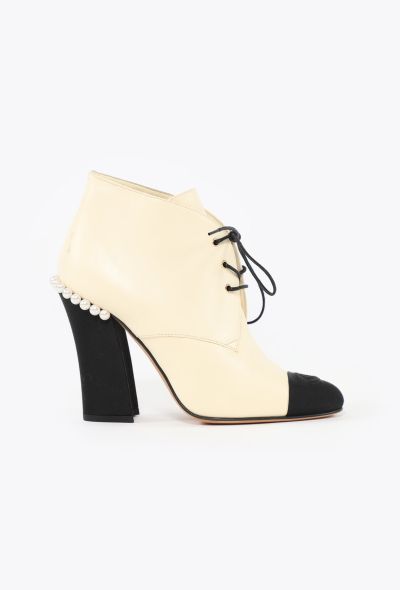 Chanel 2018 Pearl Derby Boots - 1