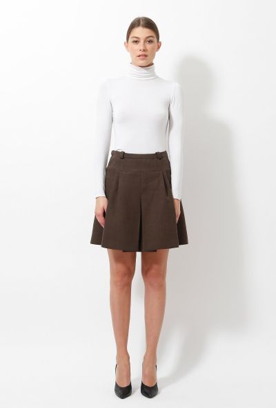                                         Pleated Linen Skirt -2