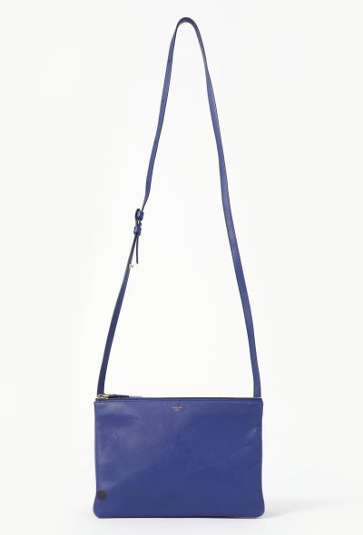 Céline Royal Blue Classic Trio Bag - 1 Céline Royal Blue Classic Trio Bag - 1