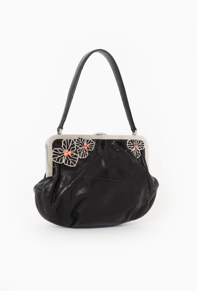 Cartier Floral Watersnake Evening Bag - 2 Cartier Floral Watersnake Evening Bag - 2