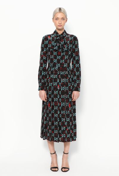 Gucci 2016 x Trevor Andrew Printed Silk Dress - 1