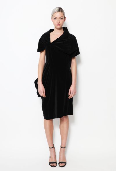                                         1988 Asymmetrical Velvet Dress-1