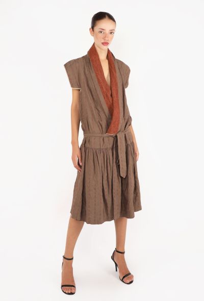 Dries Van Noten Jacquard Linen Kaftan, F/W 2002 - 1