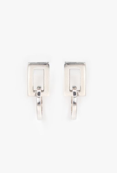 Gucci Square Round Silver 925 Earrings - 1