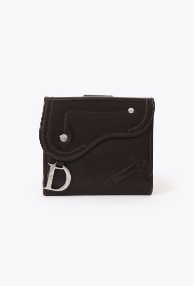 Dior Brown Saddle Compact Wallet - 1