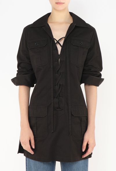 Saint Laurent 2019 Lace-up Saharan Tunic - 1 Saint Laurent 2019 Lace-up Saharan Tunic - 1
