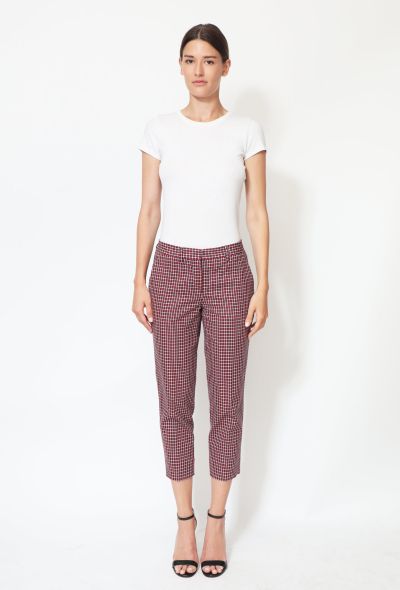                                         2015 Cropped Checkered Trousers -1