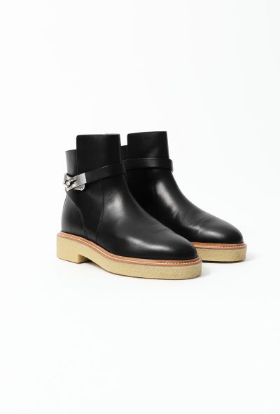 Hermès Leather Kelly Buckle Boots - 2