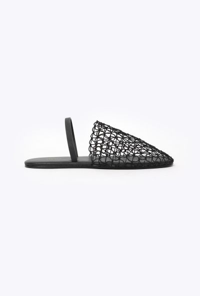 The Row 2021 Macramé Net Slingback Sandals - 1