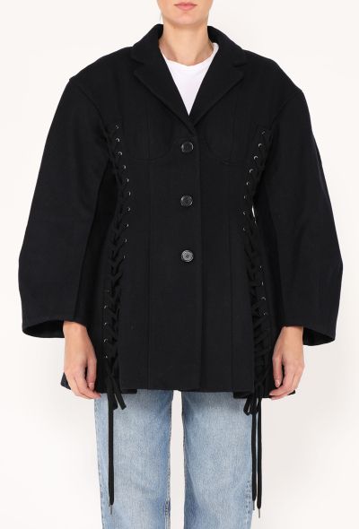 F/W 2024 Lace Up Peacoat - 1