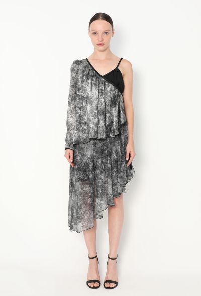 Rodarte F/W 2013 One-Shoulder Silk Dress - 1 Rodarte F/W 2013 One-Shoulder Silk Dress - 1