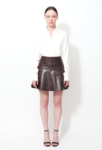 Chanel F/W 2002 Flared Leather Skirt - 1