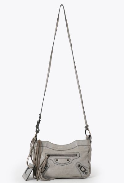 Balenciaga Grey Embossed Classic Hip Bag - 1 Balenciaga Grey Embossed Classic Hip Bag - 1