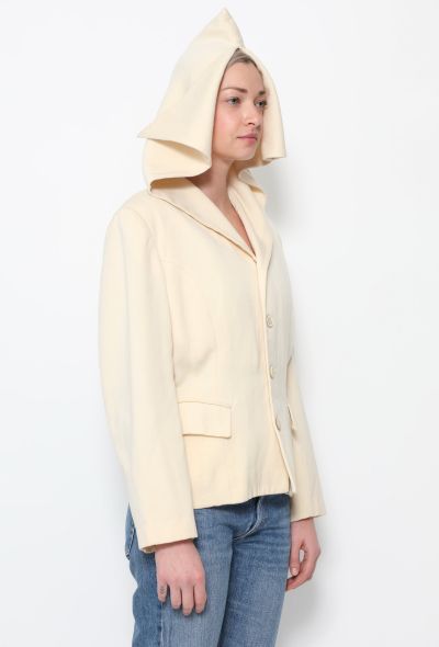 Comme des Garçons Late '80s Wool Hooded Jacket - 2