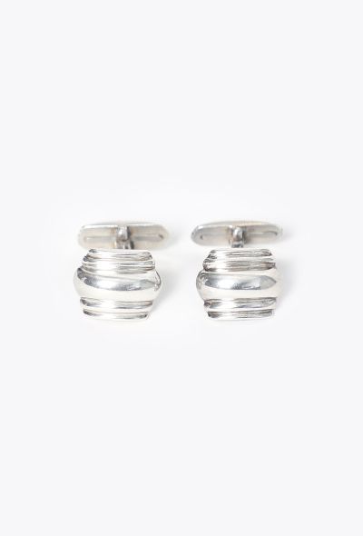 Hermès Vintage Textured Silver Cufflinks - 1 Hermès Vintage Textured Silver Cufflinks - 1