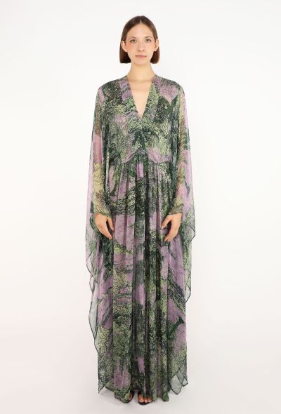 Saint Laurent Printed Chiffon Kaftan Dress, 1991 - 1