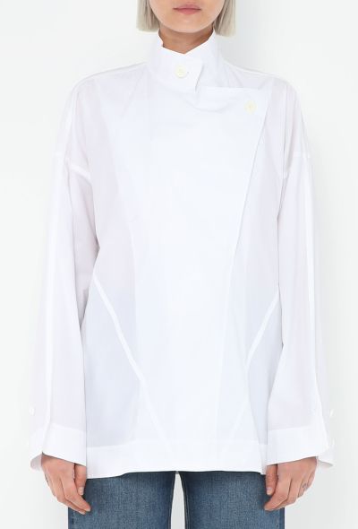 Céline 2016 Asymmetrical Poplin Shirt - 1 Céline 2016 Asymmetrical Poplin Shirt - 1