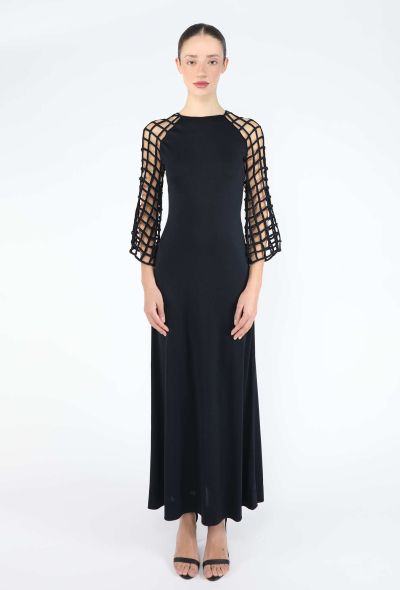 Azzaro Stunning '70s Open-Back Trellis Gown - 1
