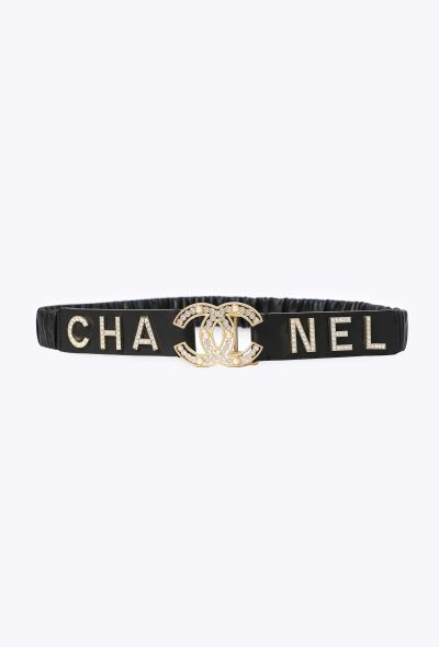 Chanel Strass Logo Leather Belt, S/S 2019 - 1