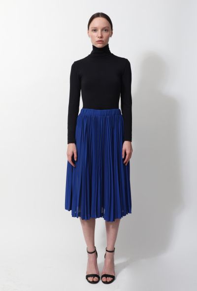 Comme des Garçons Electric Blue Pleated Skirt - 1
