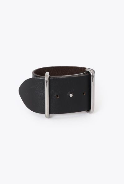 Hermès 2002 Box Leather 'H' Cuff - 1 Hermès 2002 Box Leather 'H' Cuff - 1