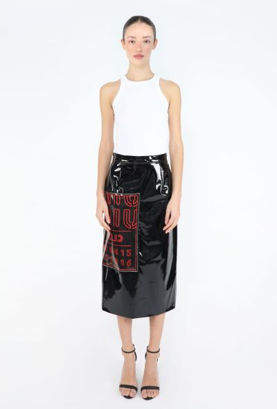 Miu Miu Resort 2016 Retro Patent Skirt - 1