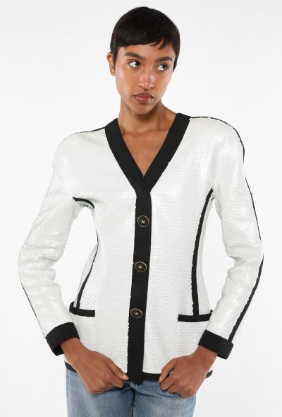 Chanel Sequin Scuba Zip Jacket, S/S 1991 - 1