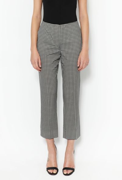                             Prada by Miuccia Prada Cropped Checkered Trousers