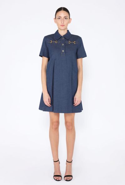 Gucci 2022 Denim Horsebit Mini Dress - 2