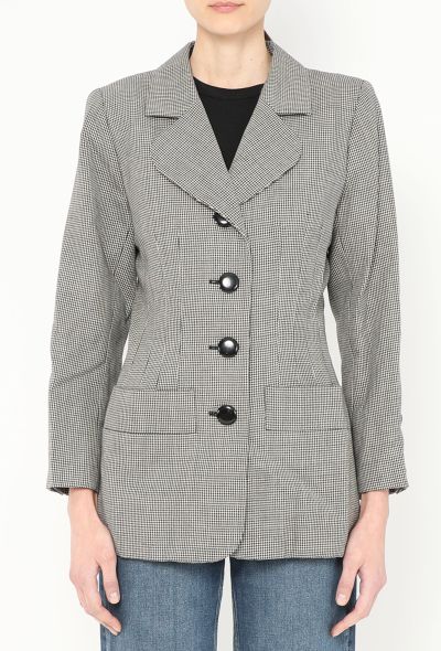 Saint Laurent 1990 Tailored Herringbone Blazer - 1 Saint Laurent 1990 Tailored Herringbone Blazer - 1